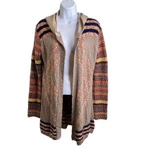 California MoonRise Women's Fall Colors Hoodie Cardigan Size M Slouchy Indie
